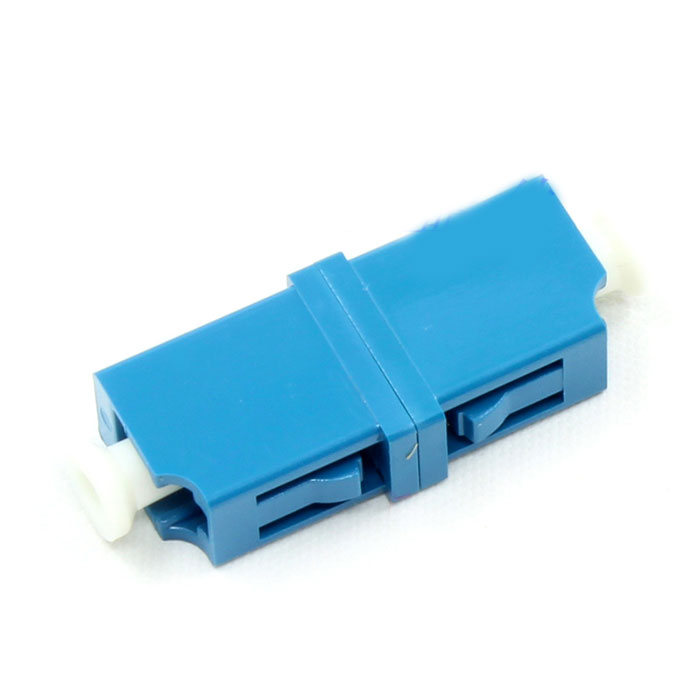 Symmetrical Type Blue Single Mode Single Core Plastic LC Fiber Optic Adapter